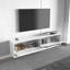 Meuble télé flottant moderne Scandi, console média minimaliste pour téléviseur de 80 po ou moins