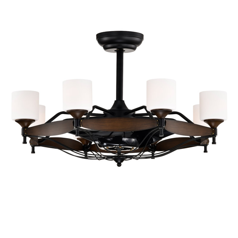 Caiden Chandelier Ceiling Fan with Remote & DC Motor (Bulb Not Included)