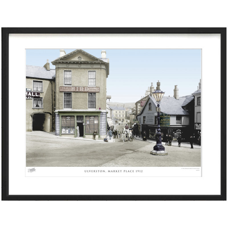 Ulverston, Market Place 1912 - Single Picture Frame Print, 60cm H x 80cm W x 2.3cm D