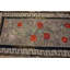 Antique American Hooked Small Scatter Size Wool & Cotton Gray Rug