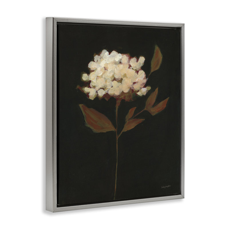 «Dark Fall Flower» par Haley Knighten, Cadre flottant gris lustré, H 31 po x l 25 po