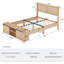 Armoire de lit double / grand en MDF et rotin en fer avec portes coulissantes, armoire de rangement multi-matériaux pour la chambre à coucher, rangement en rotin de chevet-606132894