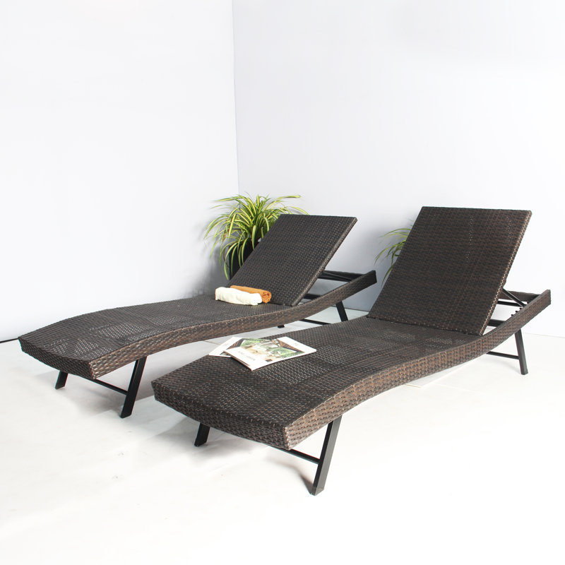 Ragena Outdoor Wicker Chaise Lounge