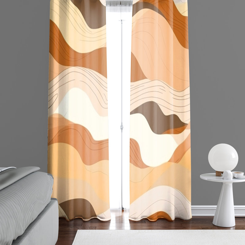 Paire de rideaux semi-transparents en polyester Bethzaira, L 20 po x L 61 po