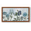 Rétro nuances de bleu - reproduction d'un seul cadre photo sur toile-2061241033