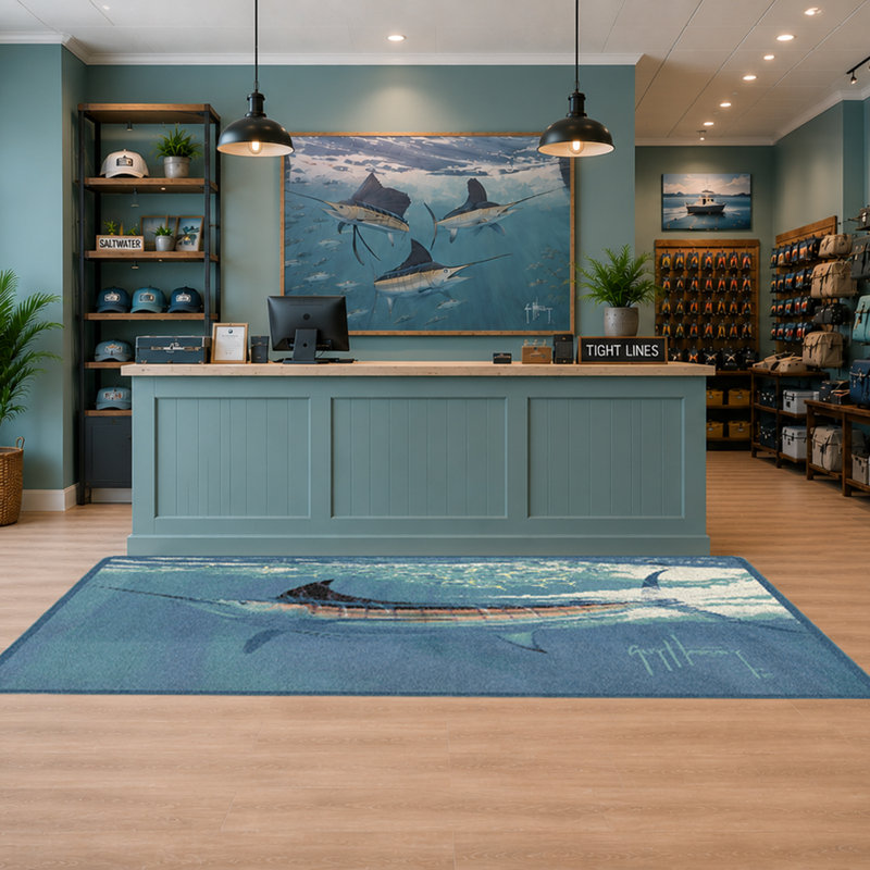 Tapis à frottement Guy Harvey, Rectangle 7 pi 8 po x 10 pi 9 po