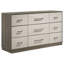 Commode 9 tiroirs Litchfield Chêne gris