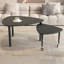 Table basse pivotante à 360°, idéale pour les petits espaces. Matériau robuste, installation facile, quatre couleurs au choix. Modèle moderne avec plateau en L de 67 cm (26,3 po). Structure en bois d'ingénierie, conception sécurisée, plusieurs options.