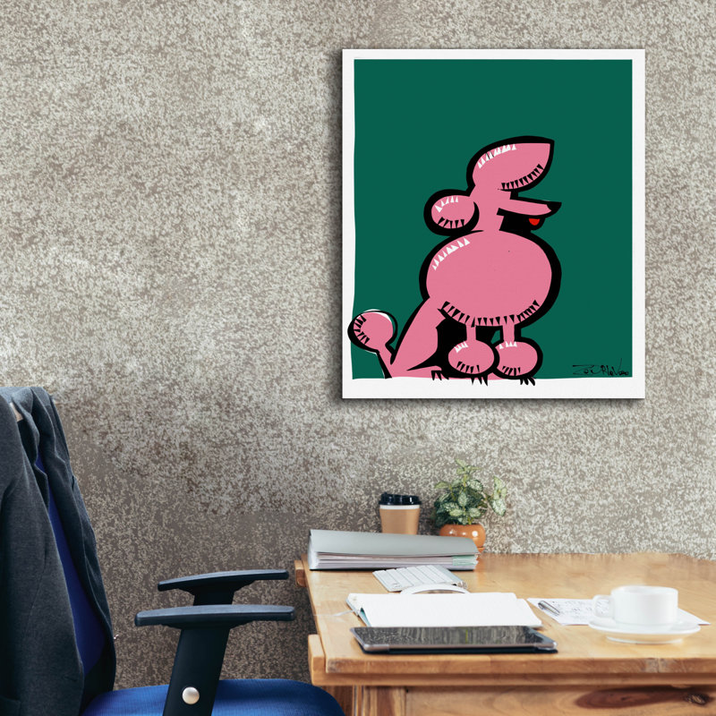 "Caniche rose" par Irena Orlov, H 30 po x l 26 po