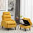 Jonilda Upholstered Accent Chair and Ottoman with  Adjustable Backrest-92280722