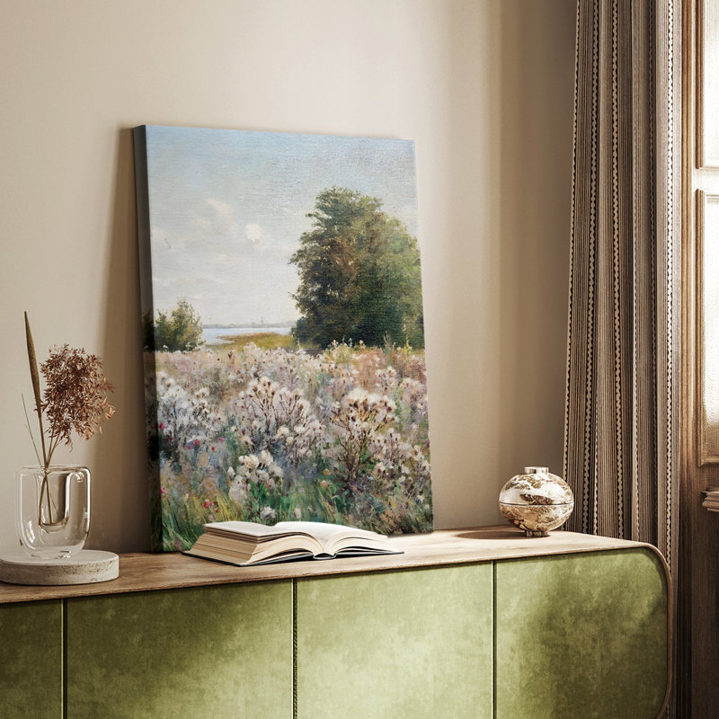 Motif floral rétro CCxxxxi - galerie Cavas, H 48 po x l 32 po