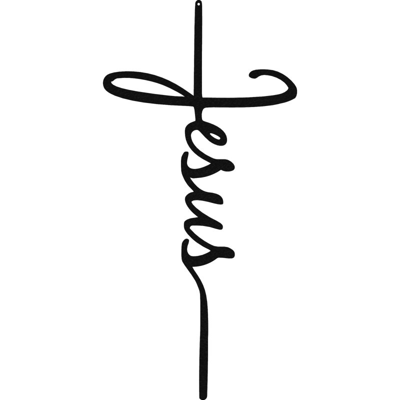 Jesus Cross Wall Décor, 18" H x 9" W x 0.06" D