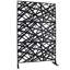 Paravent autoportant en métal pour terrasse, patio ou jardin | Panneau de clôture extérieur / intérieur | H 76 po x l 48 po | Noir | Idée de cadeau-120993529