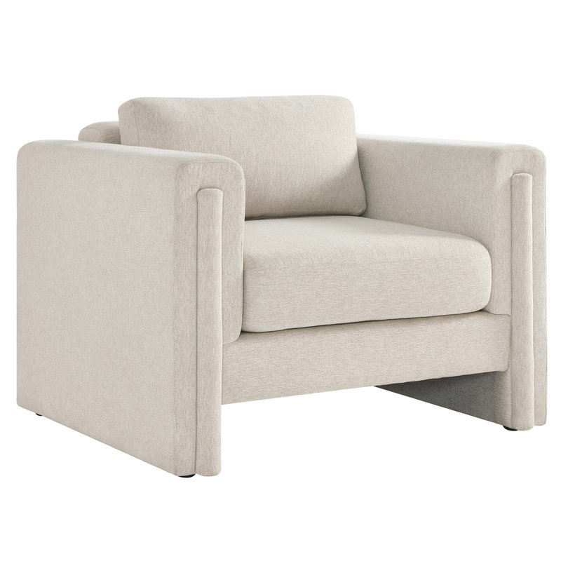 Modway Visible Armchair, Ivory Polyester Blend