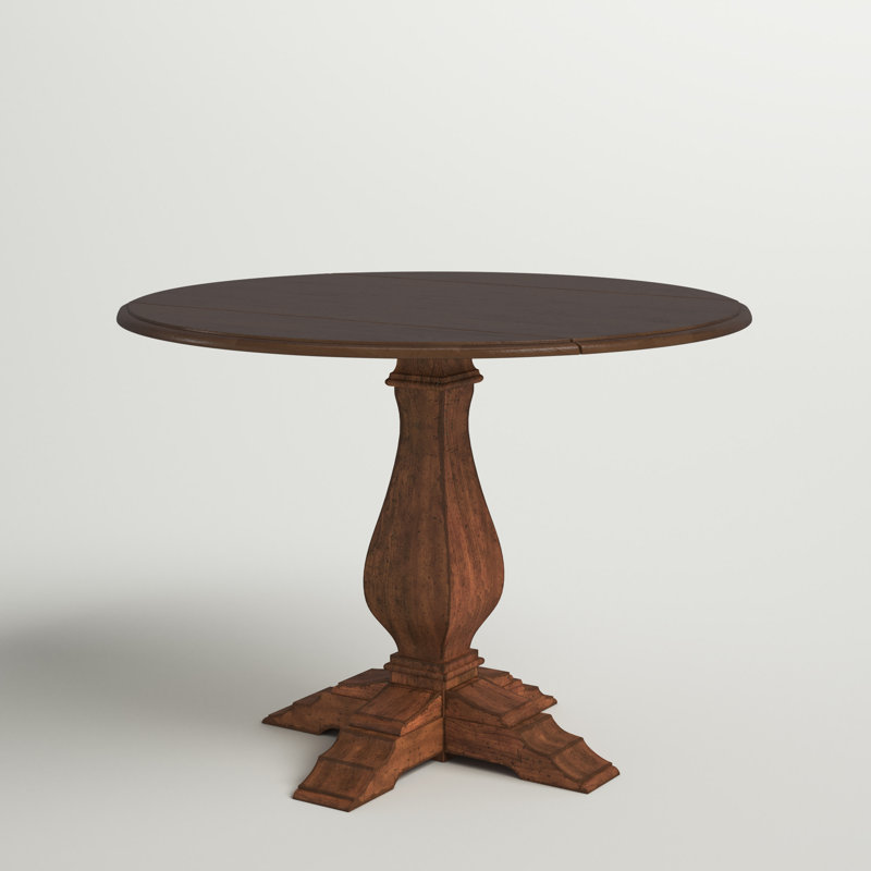 Knaack Extendable Round Solid Wood Dining Table