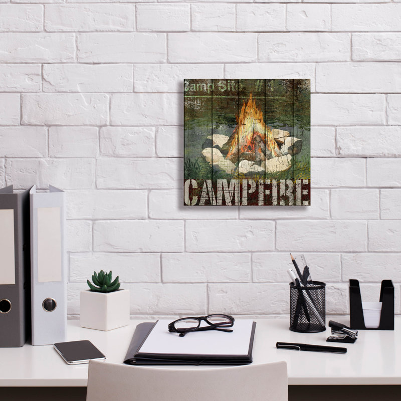 "Epic Graffiti" Open Season Campfire "par Art Licensing Studio, art mural sur toile, H 12 po x l 12 po x P 0,75 po