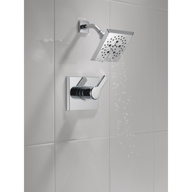 Pivotal Shower Faucet with H2Okinetic Technology, Lumicoat Chrome