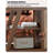 Multi Function Rubberwood Rolling Side Utility Cart