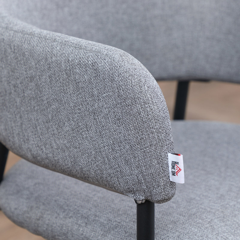 Chaise avec accoudoirs beige Kawanza, Gris