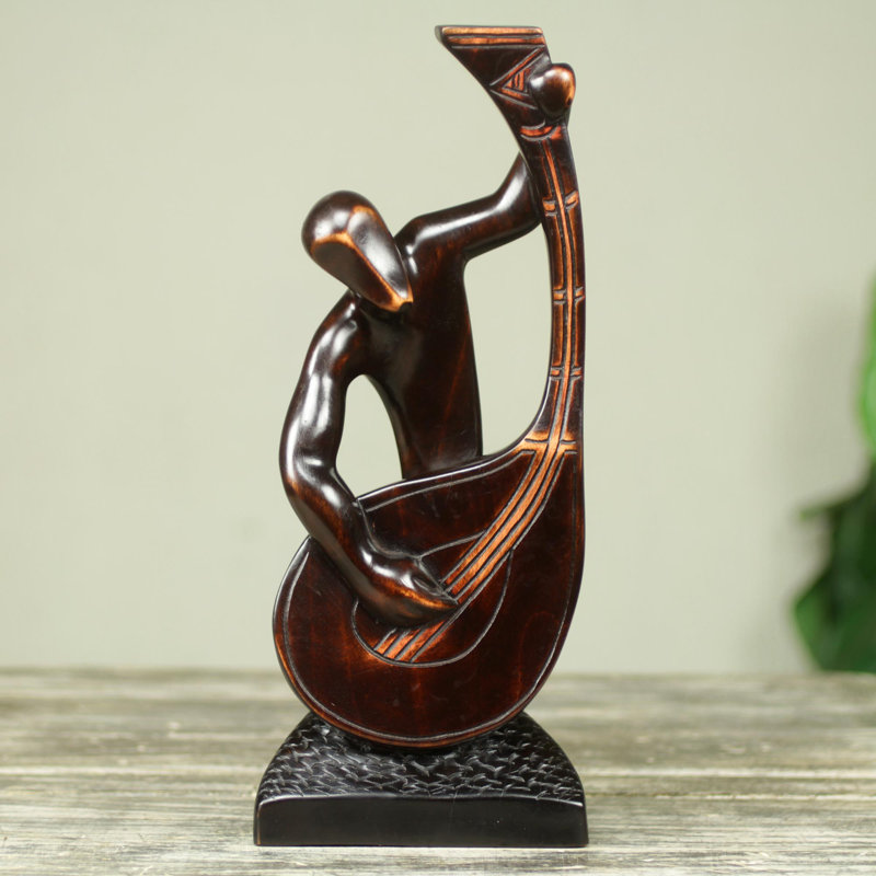 Figurine de musicien africain Dannon Banjo