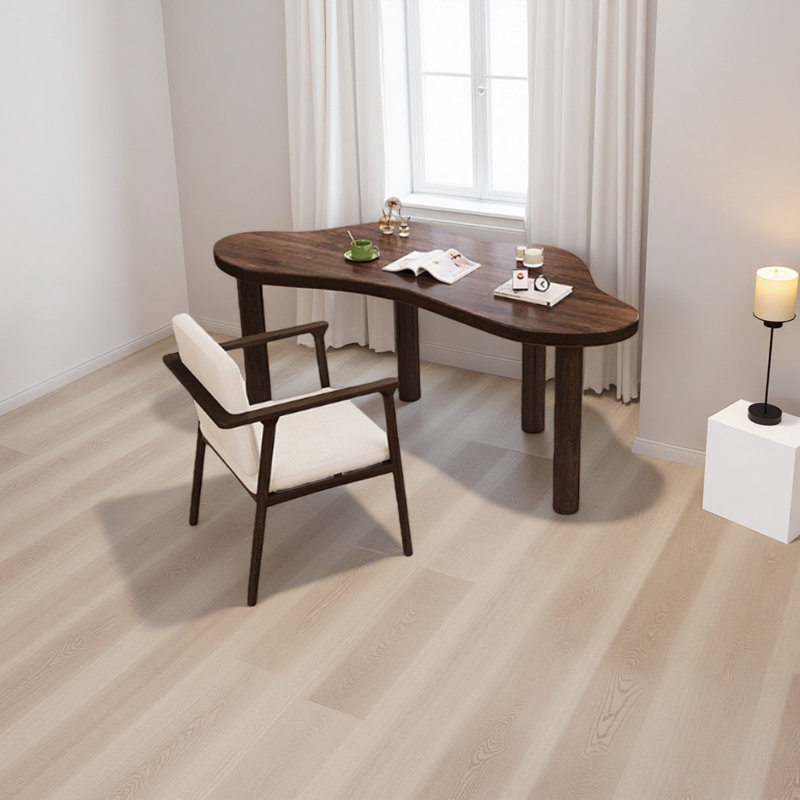 Modern cloud shaped curved solid oak desk