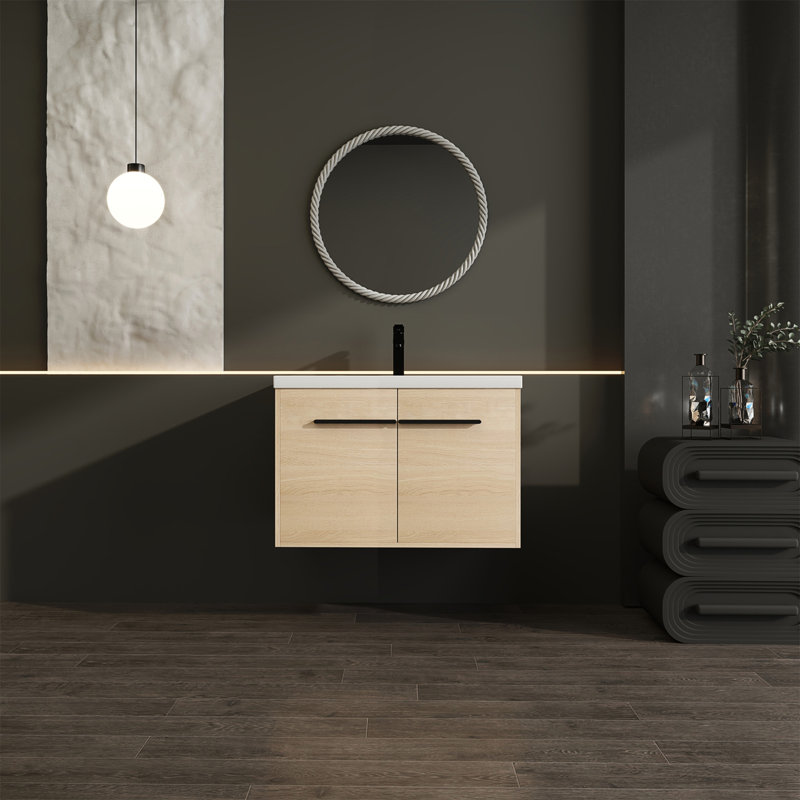 Ensemble de meuble-lavabo 30 po avec lavabo à poser en résine Foscoe