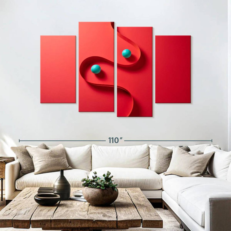 Avery Paper Strip And Spheres, 54" H x 84" W