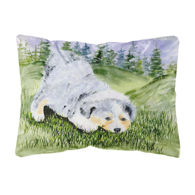 Australian Shepherd Outdoor Reversible Throw Pillow