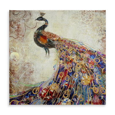 Majestic Peacock - Orange Tablecloth for Indoor Outdoor Decor
