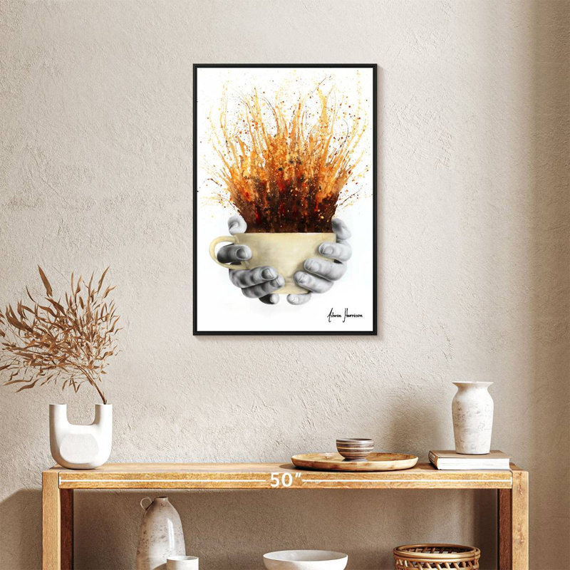 Café café café, Cadre flottant noir, 21 po x 31 po
