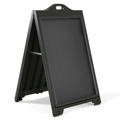 Black Double-Sided Sidewalk A-Frame Sign w/ Protective Lens 24" x 36"