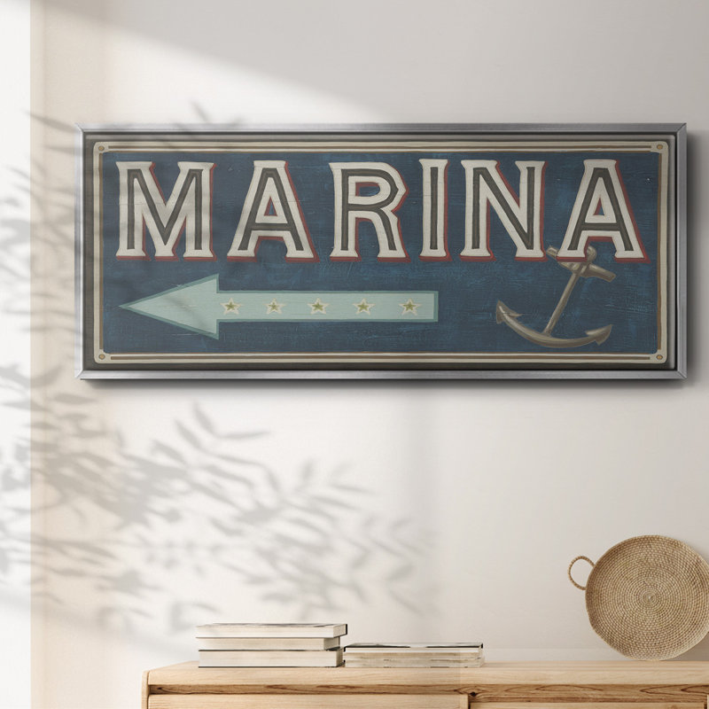 Shoreline Signs II - Toile encadrée, H 12 po x l 30 po
