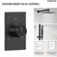 Système de douche à pluie 10 "à pression équilibrée avec douche à main réglable à glissière et valve brute-89090873