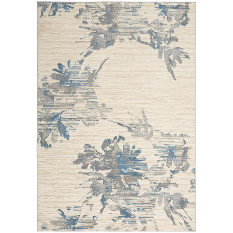 Floral Indoor Rug, Rectangle 5'3" x 7'3"