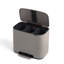 Brabantia Bo Step On Multi-Compartment Recycling Trash Can 3 x 3 Gallon (9 Gallon Capacity)-63325964