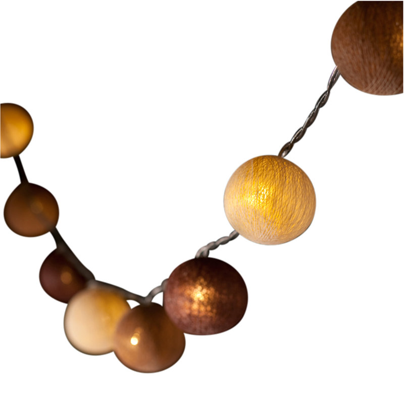 Misti LED Cotton Ball String Light, 10 Lamps - 5 Metre Long