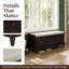 Banc de rangement rembourré à couvercle rabattable-490853980