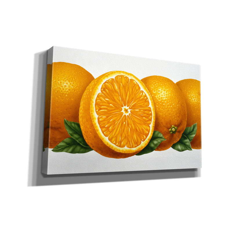 Art mural épique «Oranges» par Harro Maass, L 18 po x H 12 po x P 0,75 po