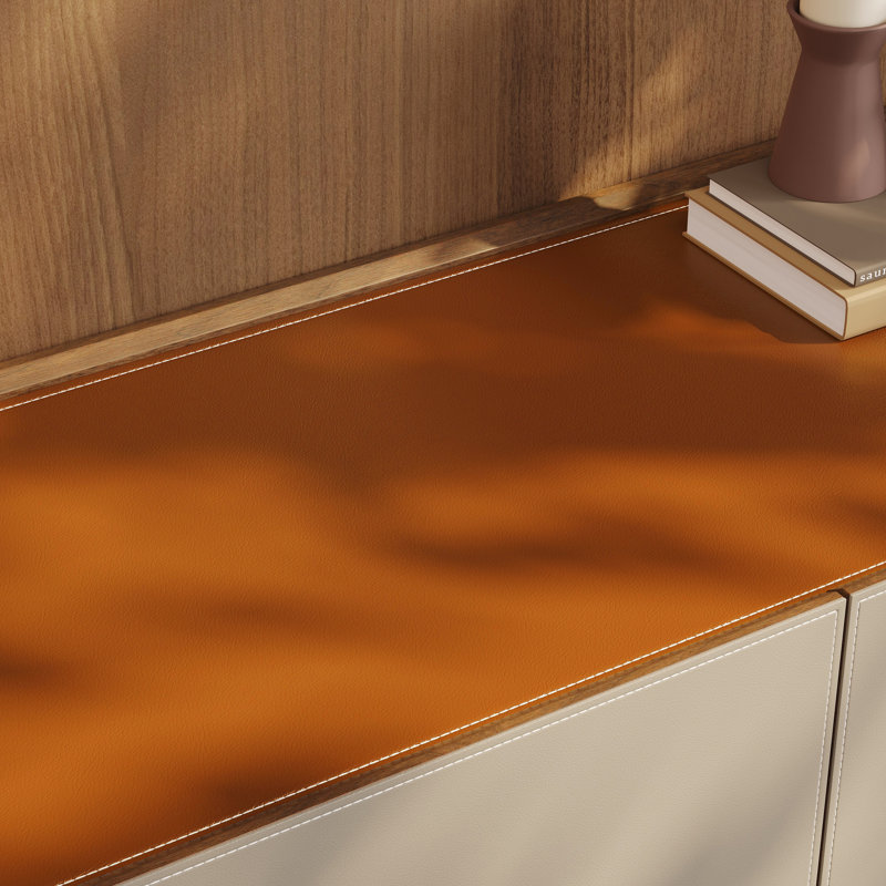 Meuble télé Meruyert, Grey/Orange, 86.6"