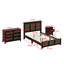 Lit plateforme avec table de chevet et commode avec rangement-990816132