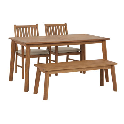 Janiyah Outdoor Dining Table And 2 Chairs And Bench -  Signature Design by Ashley, PKG013834