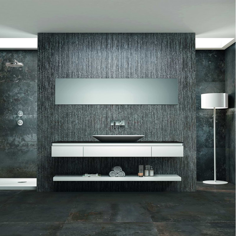 Twilight 12X48 Metal Look Porcelain Tile, Deco Dark