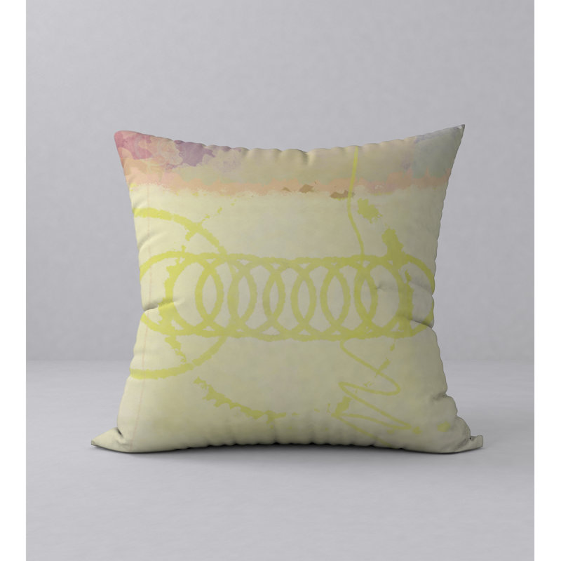 Abstract Throw Pillow, 20" H x 20" W