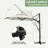 10FT Cantilever Umbrella with Lights, Solution-Dyed Fabric-White-1271026368