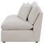 Chaise sans accoudoirs ivoire rembourrée