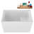 47" Streamline Soaking Acrylic Freestanding Bathtub, Bamboo Tray, Drain-103682601