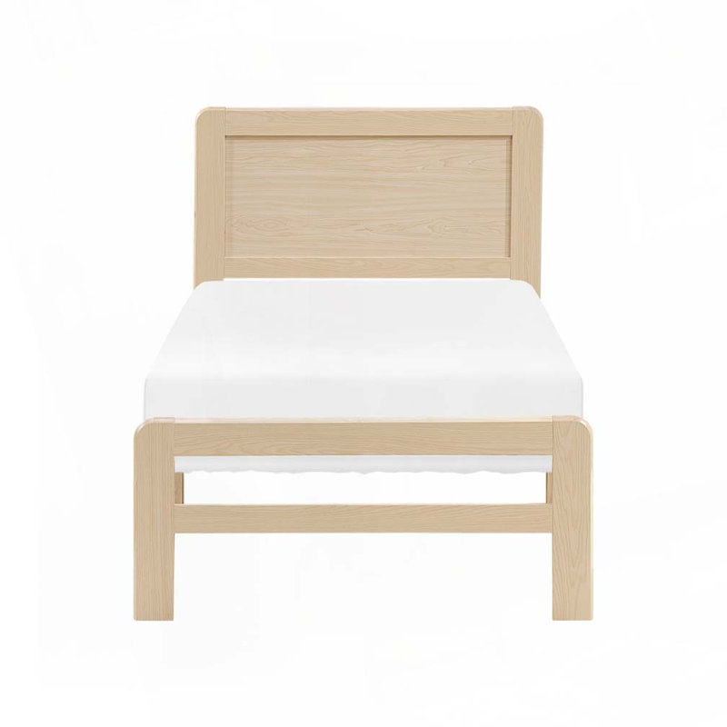 Lit plateforme en bois, Simple