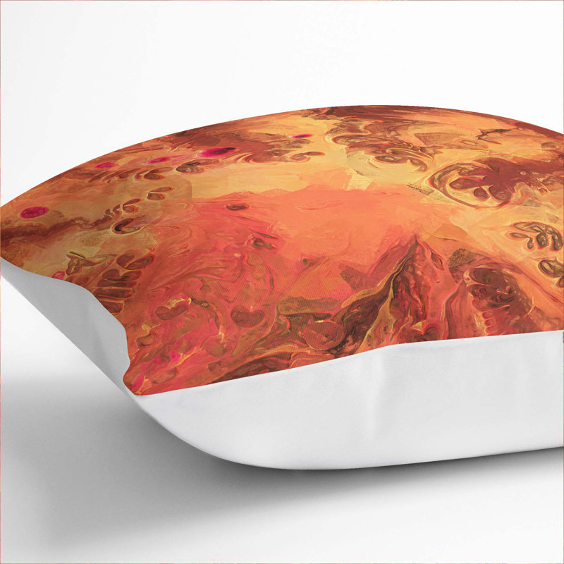 Abstract Square Throw Cushion, White, 40cm H x 40cm W x 15cm D
