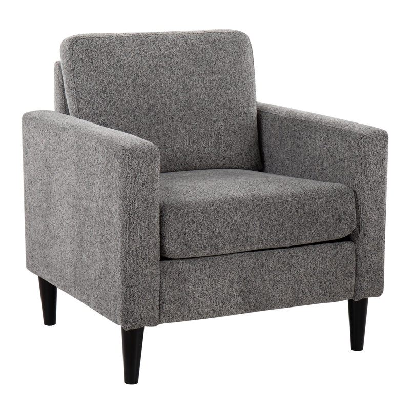 Fauteuil de 31 po de largeur Abrigo, Mélange de polyester gris