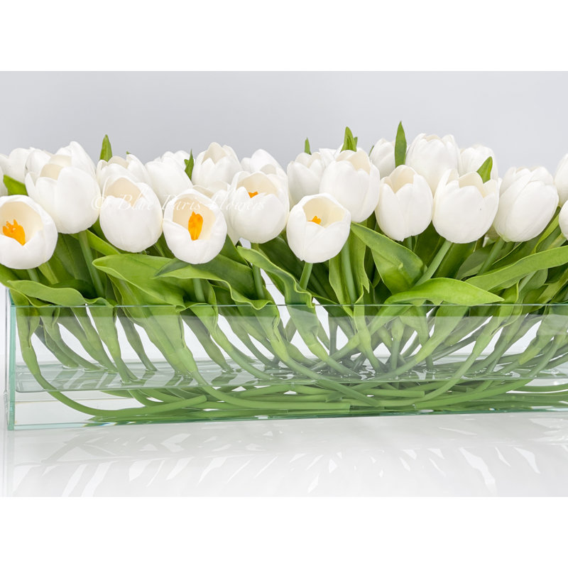 Centre de table tulipes dans un vase
